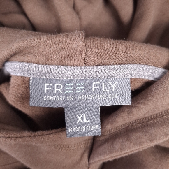 Free Fly bamboo viscose hoodie pockets outdoor cozy soft brushed interior brown - Picture 7 of 10